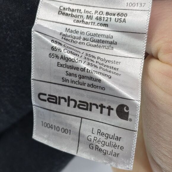 Carhartt T Shirt Mens Large Black Pocket Relaxed Fit Tee Short Sleeve Raglan Mid - Picture 8 of 11